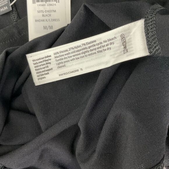 Eileen Fisher Round Neck Dress in Washable Stretch Crepe NWT - Picture 7 of 10